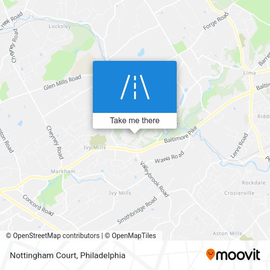 Mapa de Nottingham Court