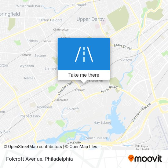 Folcroft Avenue map