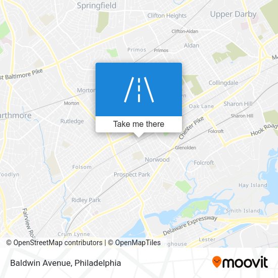 Baldwin Avenue map