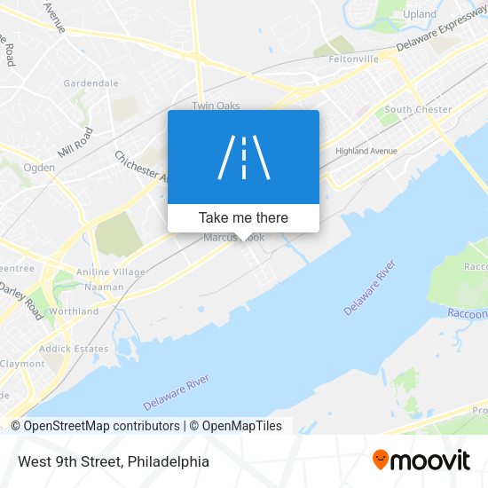 West 9th Street map