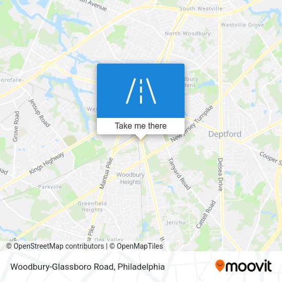Mapa de Woodbury-Glassboro Road