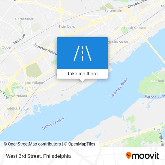 West 3rd Street map