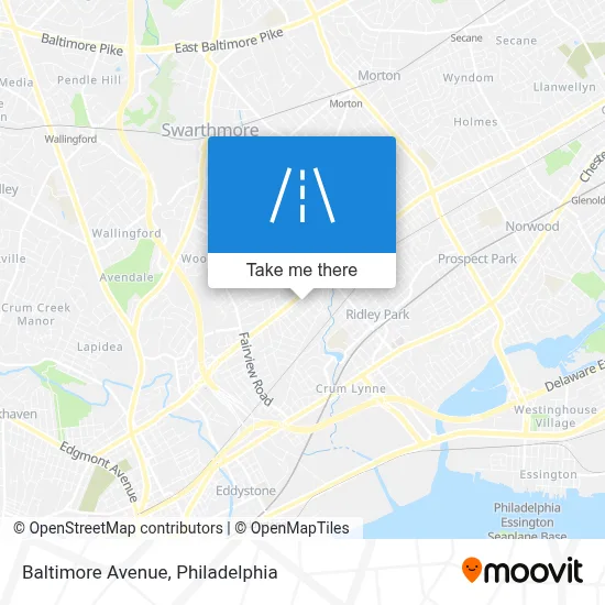Baltimore Avenue map