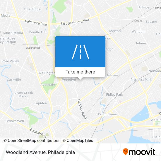 Mapa de Woodland Avenue