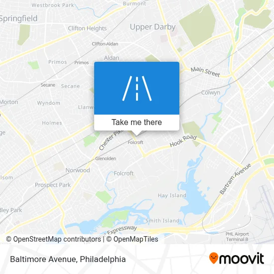 Baltimore Avenue map