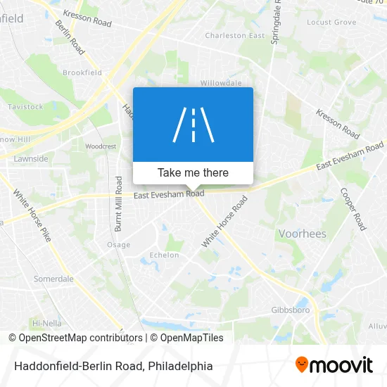 Haddonfield-Berlin Road map