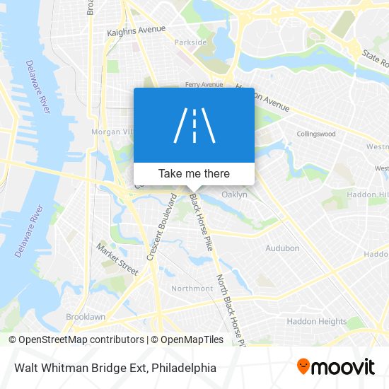 Mapa de Walt Whitman Bridge Ext