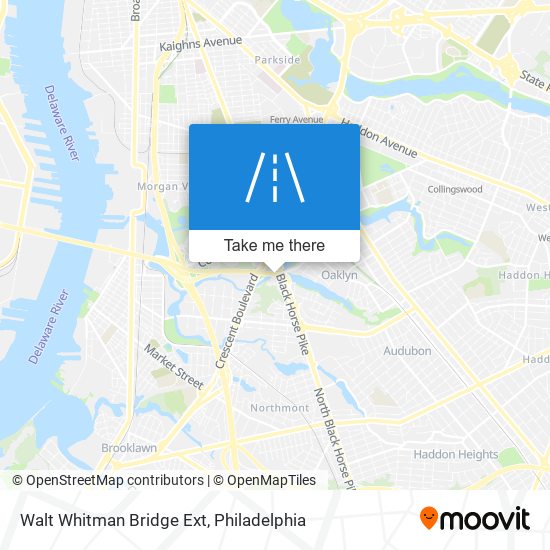 Walt Whitman Bridge Ext map