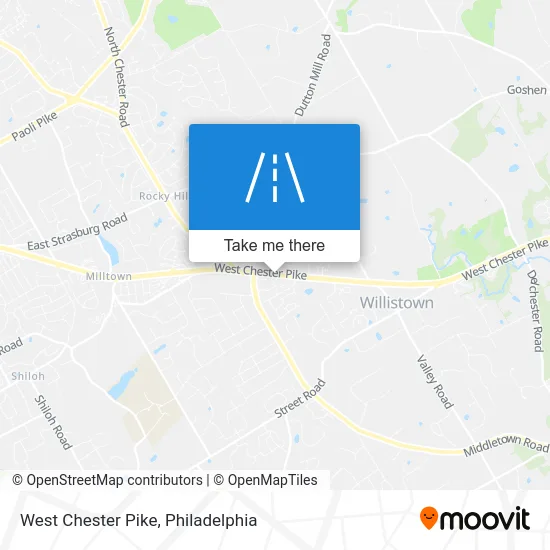West Chester Pike map
