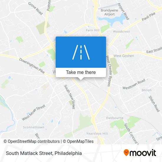 South Matlack Street map
