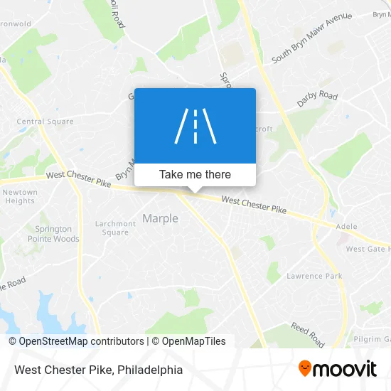 West Chester Pike map