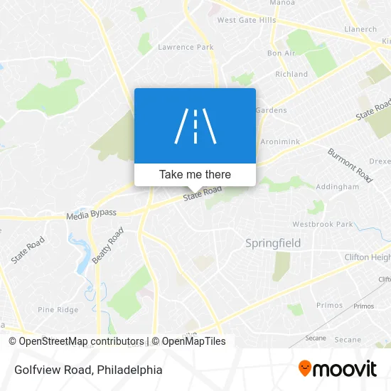 Golfview Road map