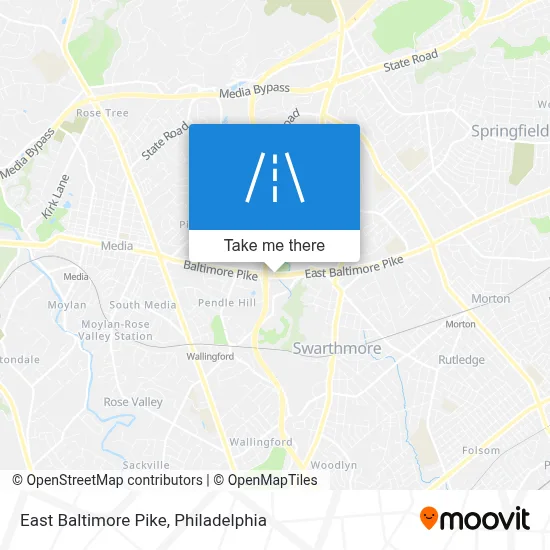 East Baltimore Pike map