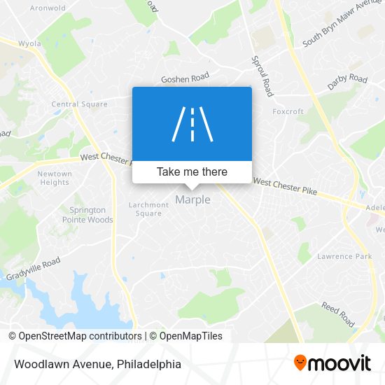 Woodlawn Avenue map