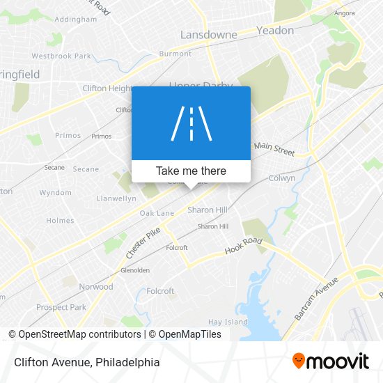 Clifton Avenue map