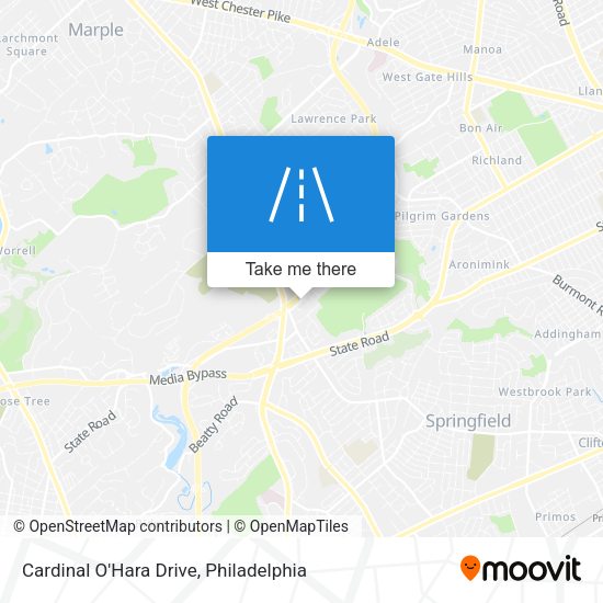 Mapa de Cardinal O'Hara Drive