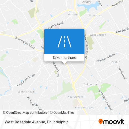 West Rosedale Avenue map