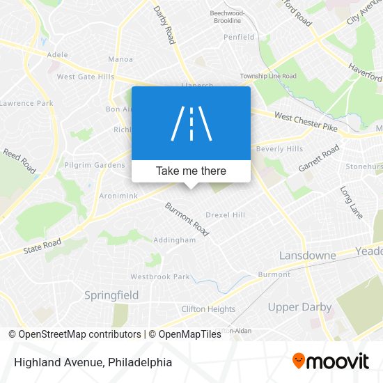 Highland Avenue map
