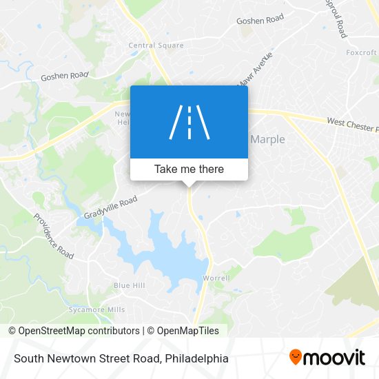 South Newtown Street Road map