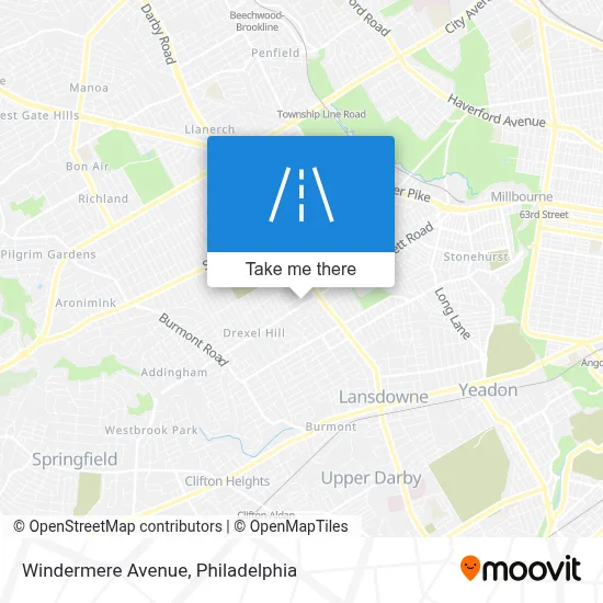 Windermere Avenue map