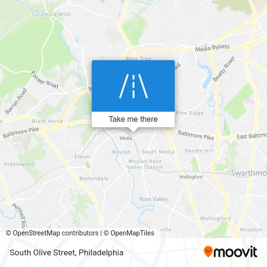 South Olive Street map
