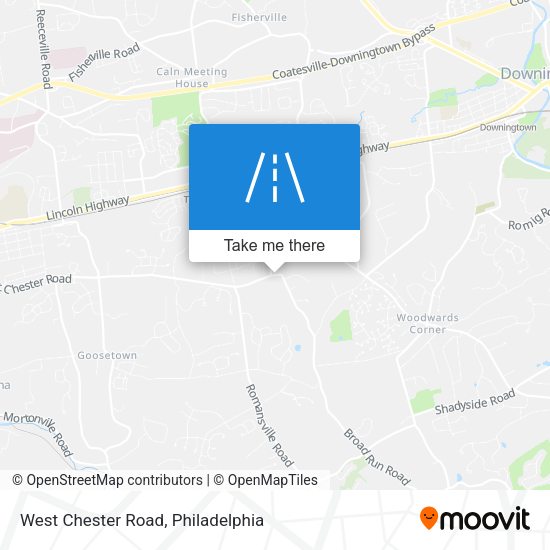 West Chester Road map