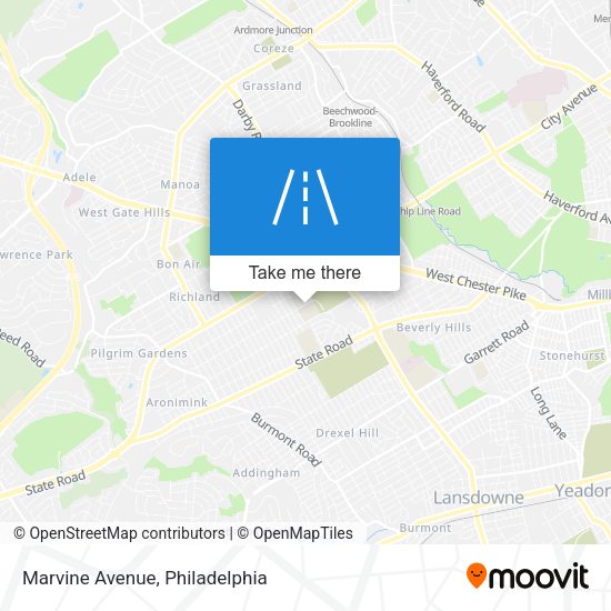 Marvine Avenue map