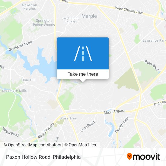 Paxon Hollow Road map