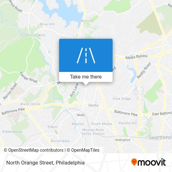 North Orange Street map