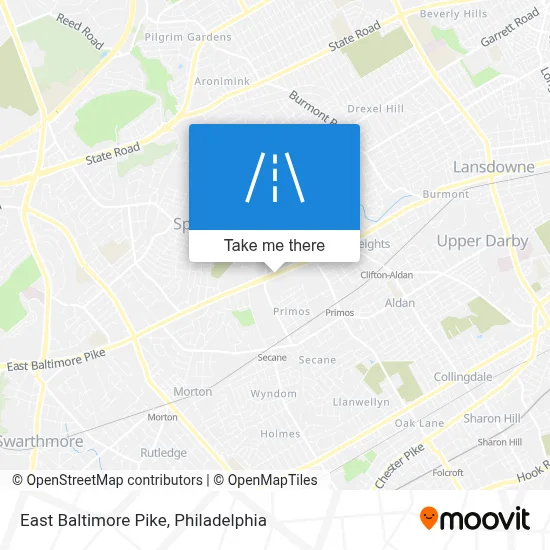 East Baltimore Pike map