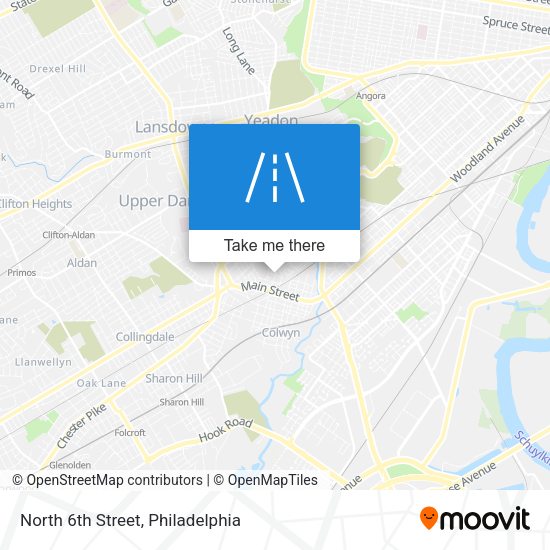 North 6th Street map