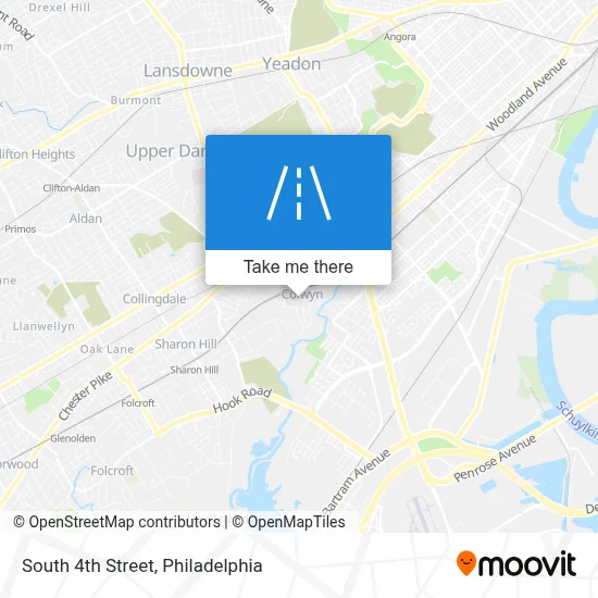 South 4th Street map