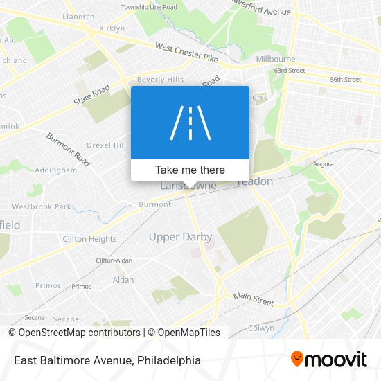 East Baltimore Avenue map