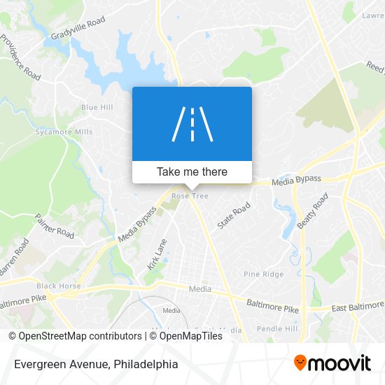 Evergreen Avenue map