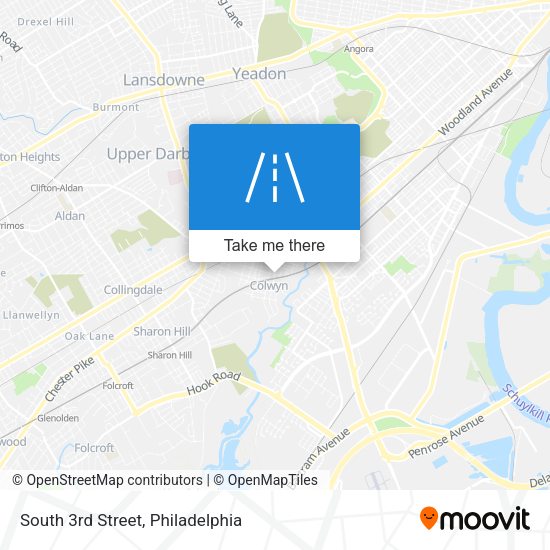 South 3rd Street map