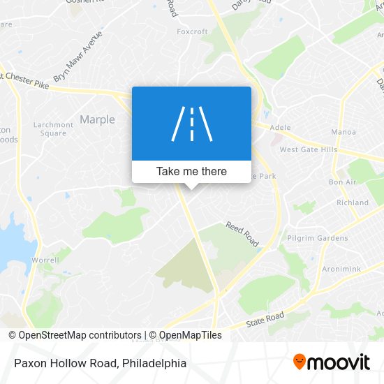 Paxon Hollow Road map