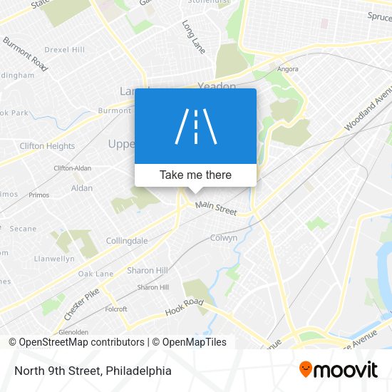 North 9th Street map