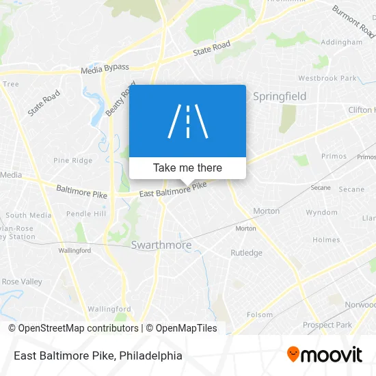 East Baltimore Pike map
