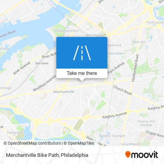 Merchantville Bike Path map