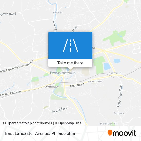 East Lancaster Avenue map