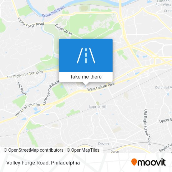 Valley Forge Road map