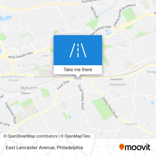 Mapa de East Lancaster Avenue