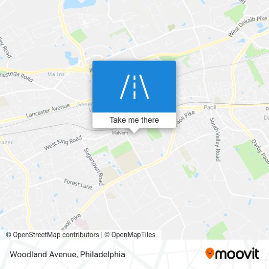 Mapa de Woodland Avenue