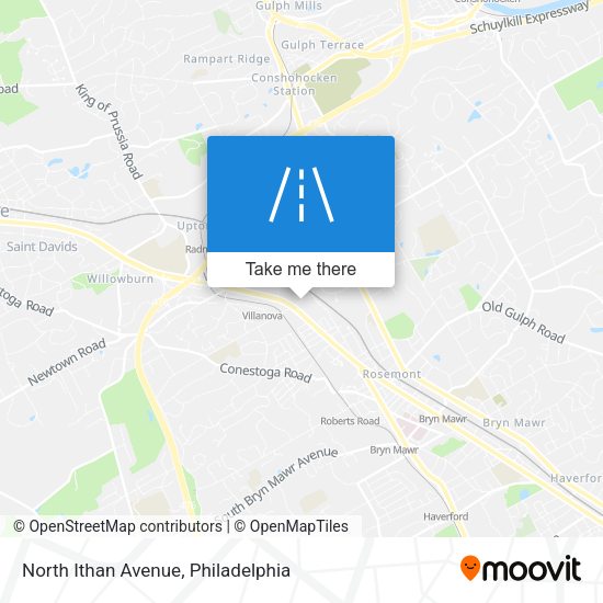 North Ithan Avenue map