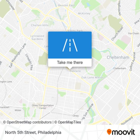 North 5th Street map