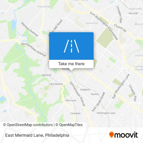 East Mermaid Lane map