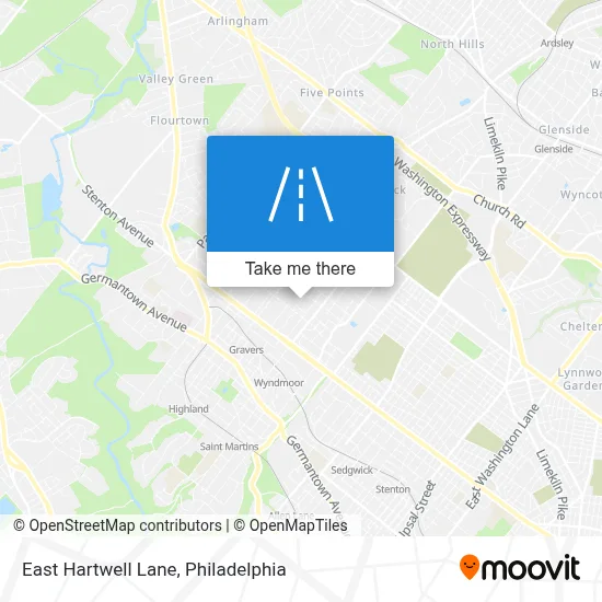 East Hartwell Lane map