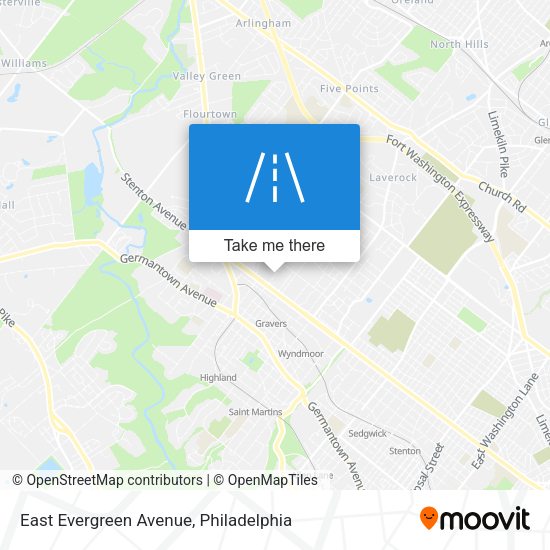 East Evergreen Avenue map