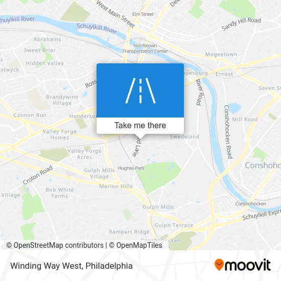 Winding Way West map
