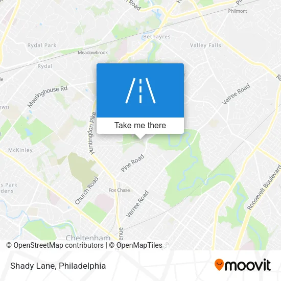 Shady Lane map
